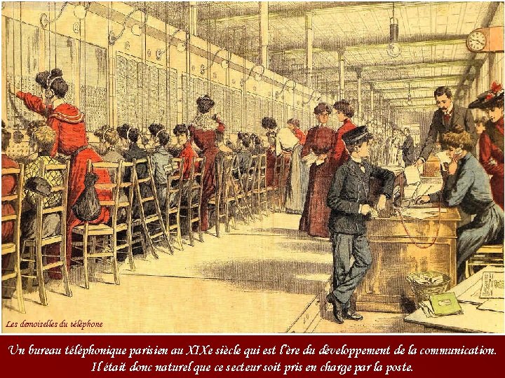 Les demoiselles du téléphone Un bureau téléphonique parisien au XIXe siècle qui est l’ère