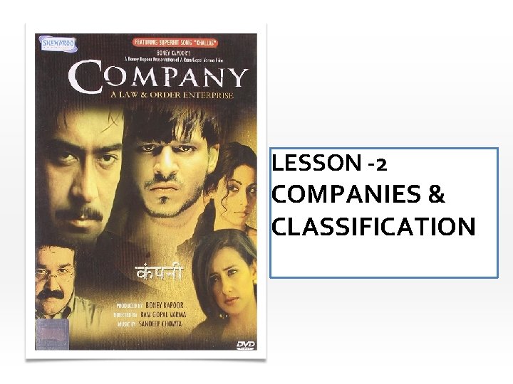 LESSON -2 COMPANIES & CLASSIFICATION 