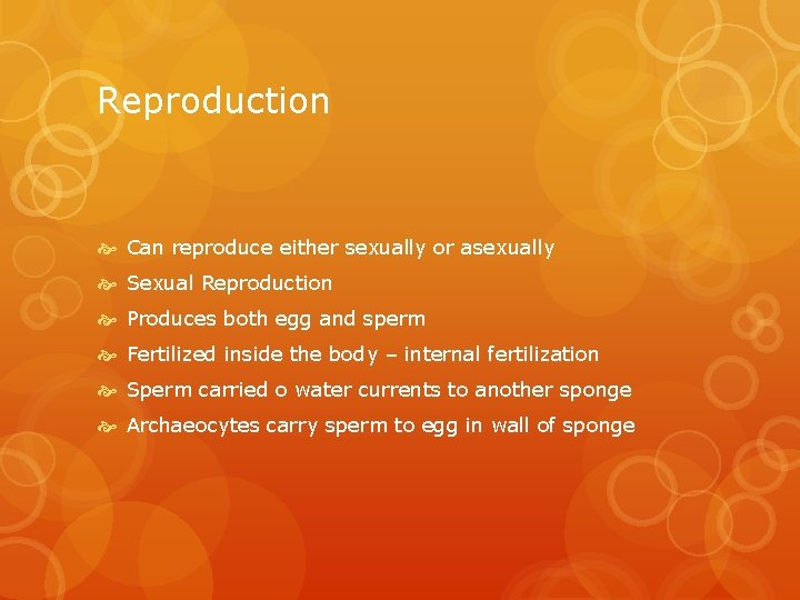 Reproduction Can reproduce either sexually or asexually Sexual Reproduction Produces both egg and sperm