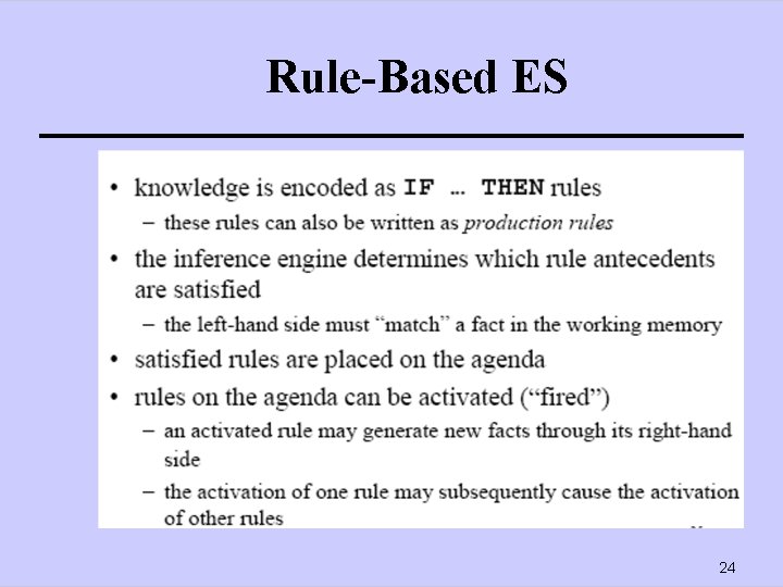 Rule-Based ES 24 