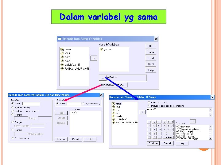 Dalam variabel yg sama 