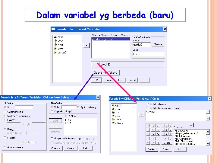 Dalam variabel yg berbeda (baru) 