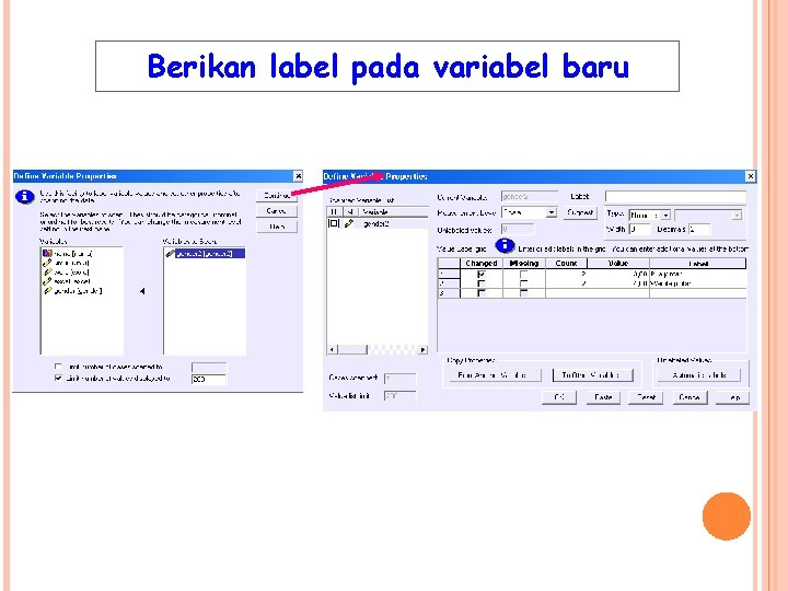 Berikan label pada variabel baru 