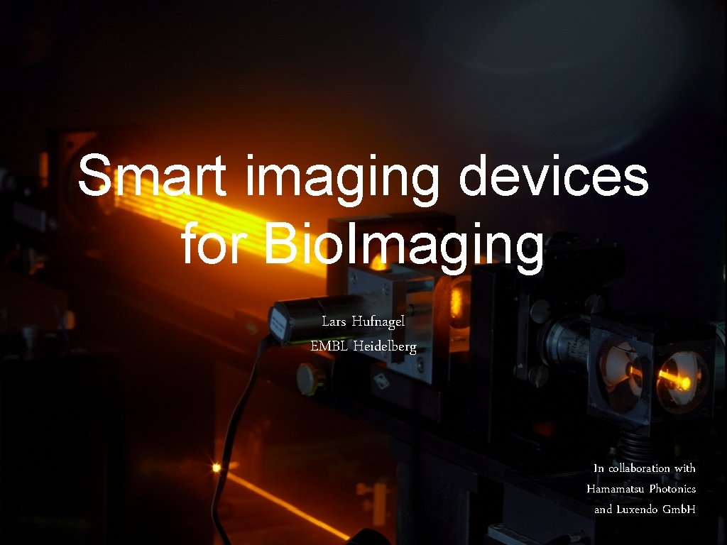 Smart imaging devices for Bio. Imaging Lars Hufnagel EMBL Heidelberg In collaboration with Hamamatsu