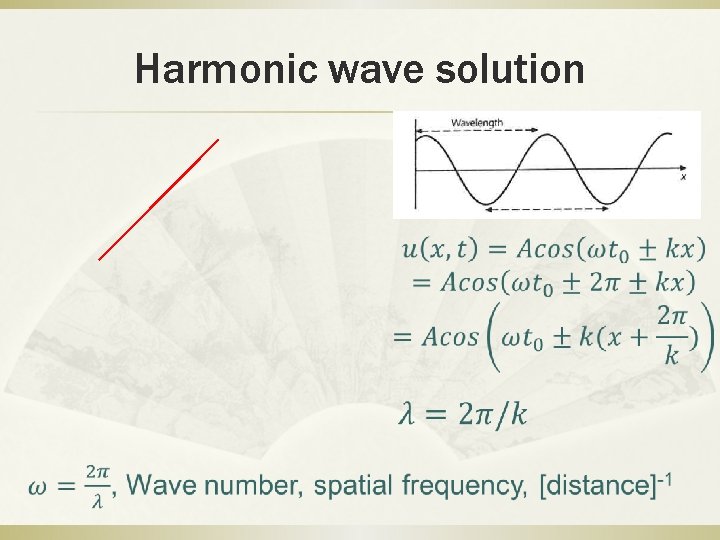 Harmonic wave solution 