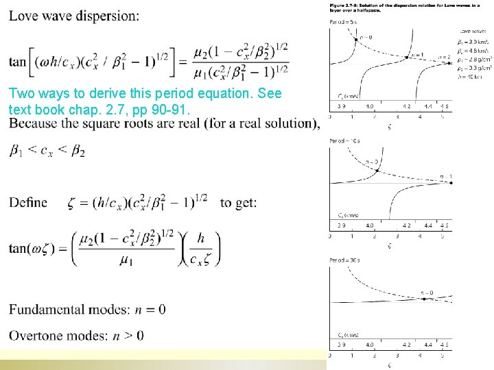 Two ways to derive this period equation. See text book chap. 2. 7, pp