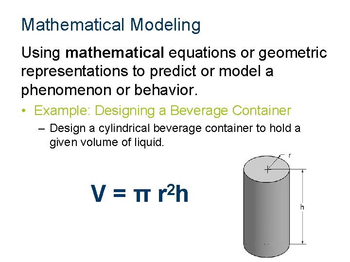 Engineering Mathematical Modelling Modeling Introduction to Engineering Design 2012 Project Lead