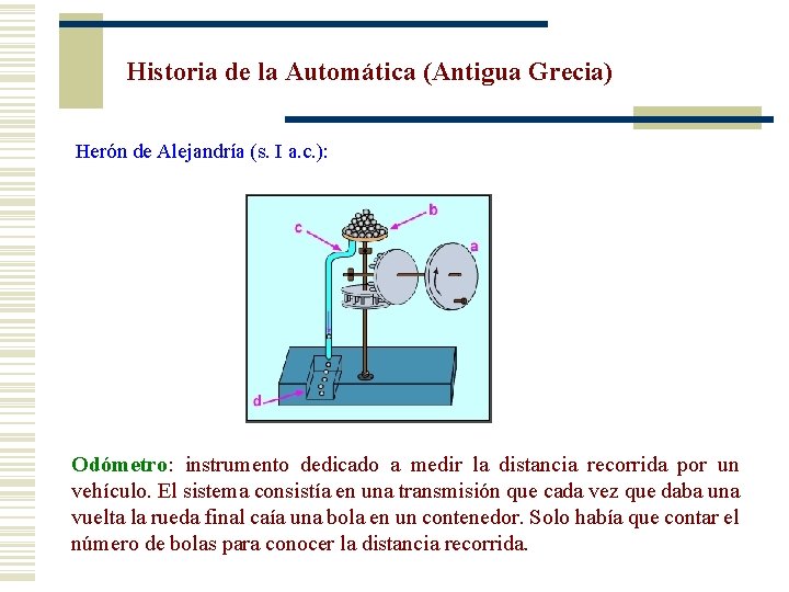 Historia de la Automática (Antigua Grecia) Herón de Alejandría (s. I a. c. ):