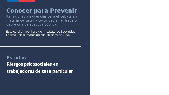 Conocer para Prevenir Reflexiones y evidencias para el debate en materia de salud y