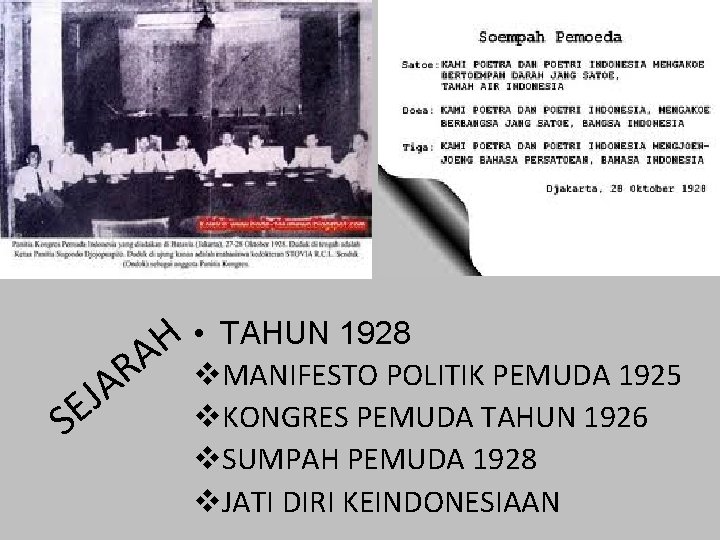 A J E S • TAHUN 1928 H A R v. MANIFESTO POLITIK PEMUDA