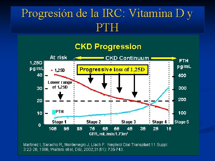 Progresión de la IRC: Vitamina D y PTH Progresión de la IRC: Vitamina D y PTH