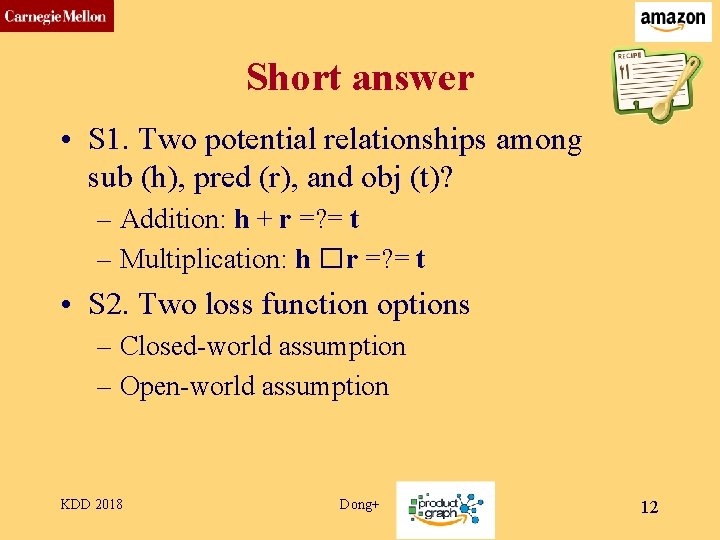 CMU SCS Short answer • S 1. Two potential relationships among sub (h), pred