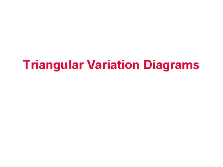 Triangular Variation Diagrams 