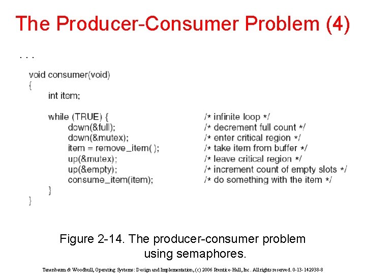 The Producer-Consumer Problem (4). . . Figure 2 -14. The producer-consumer problem using semaphores.