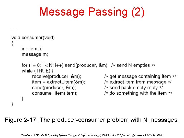 Message Passing (2). . . Figure 2 -17. The producer-consumer problem with N messages.