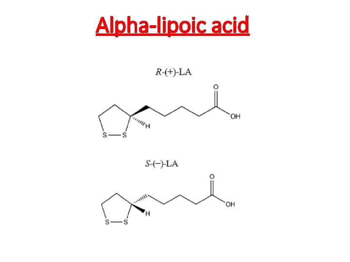 Alpha-lipoic acid 