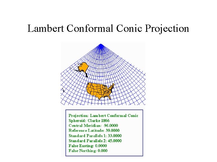 Lambert Conformal Conic Projection Lambert Conformal Conic Projection