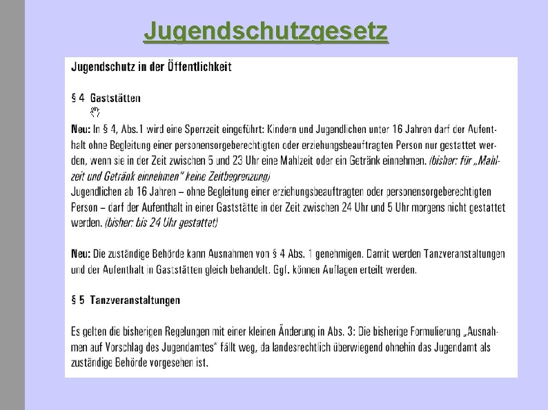 Jugendschutzgesetz 