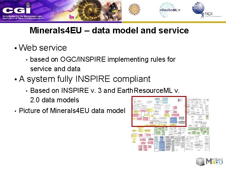 Minerals 4 EU – data model and service • Web • • A based