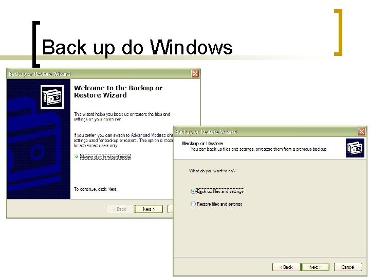 Back up do Windows 