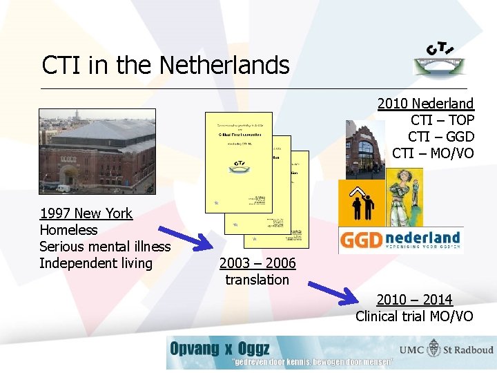 CTI in the Netherlands 2010 Nederland CTI – TOP CTI – GGD CTI –