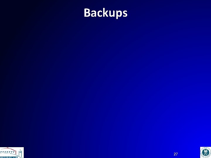 Backups 27 