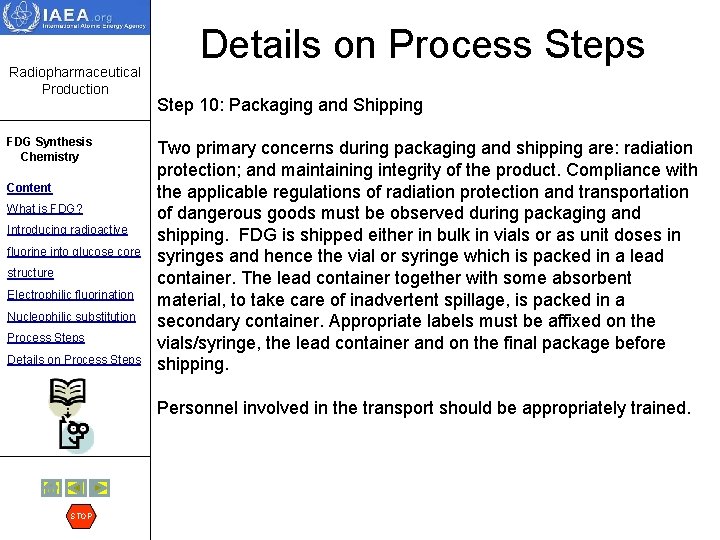 Radiopharmaceutical Production FDG Synthesis Chemistry Content What is FDG? Introducing radioactive fluorine into glucose