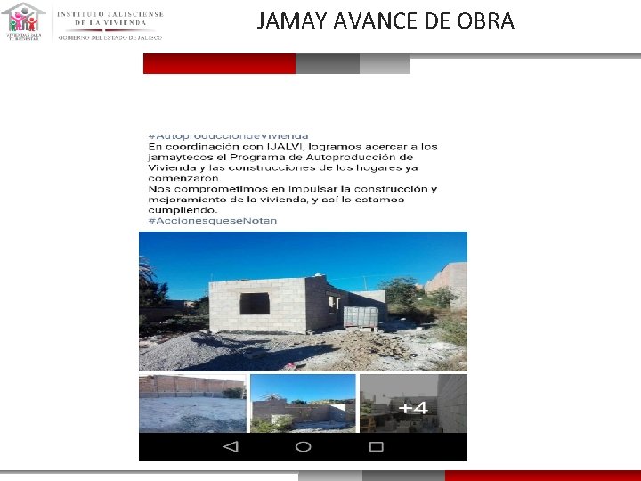 JAMAY AVANCE DE OBRA 