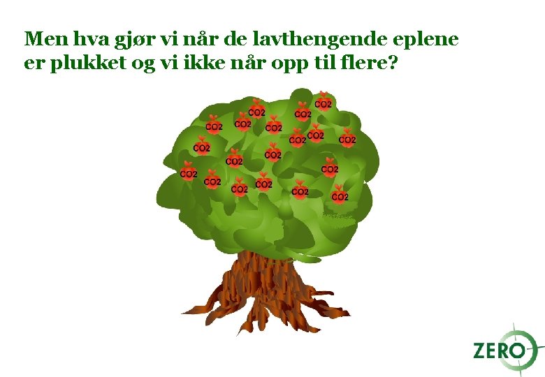 Men hva gjør vi når de lavthengende eplene er plukket og vi ikke når