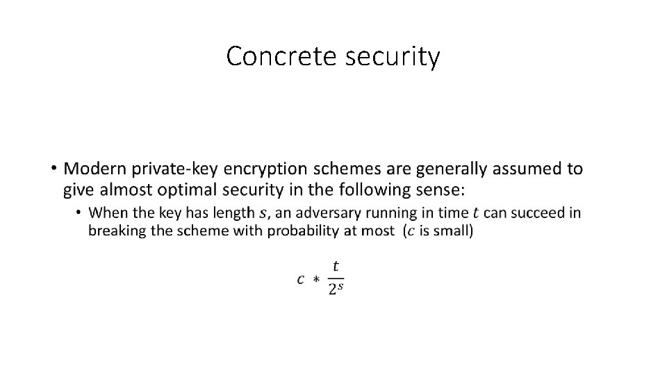 Concrete security • 