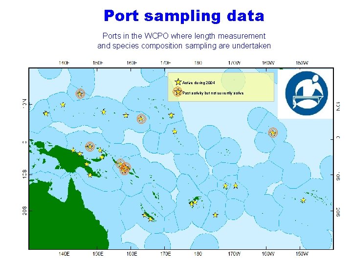 Port sampling data Ports in the WCPO where length measurement and species composition sampling Port sampling data Ports in the WCPO where length measurement and species composition sampling