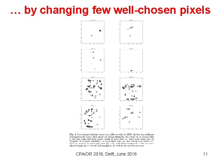 … by changing few well-chosen pixels CPAIOR 2018, Delft, June 2018 11 