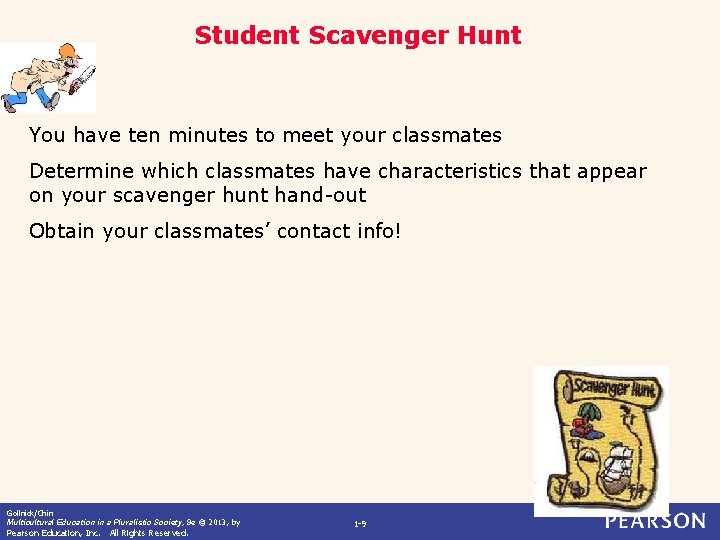 Student Scavenger Hunt You have ten minutes to meet your classmates Determine which classmates