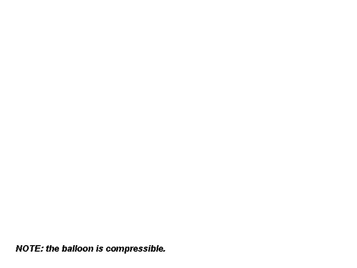 NOTE: the balloon is compressible. 