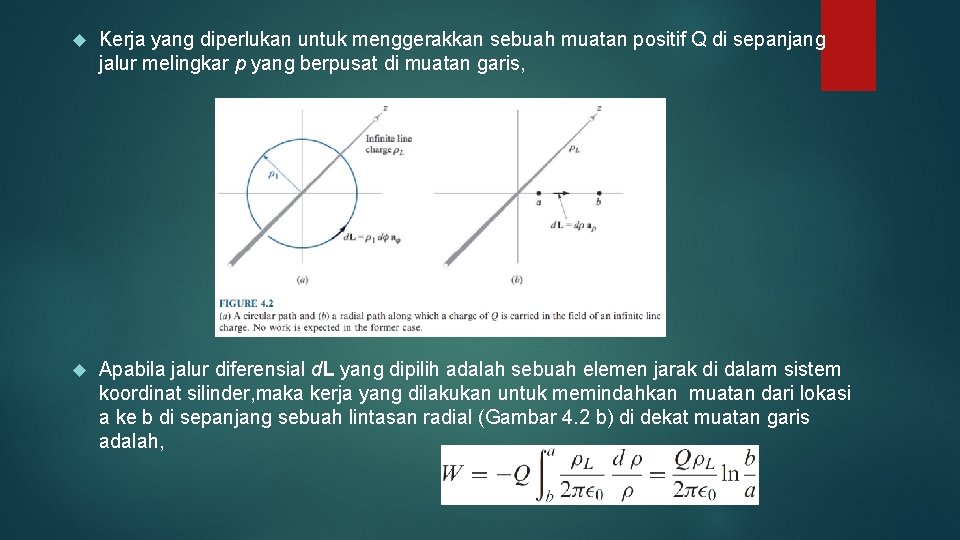  Kerja yang diperlukan untuk menggerakkan sebuah muatan positif Q di sepanjang jalur melingkar