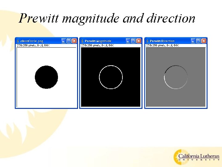 Prewitt magnitude and direction 