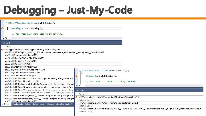 Debugging – Just-My-Code 