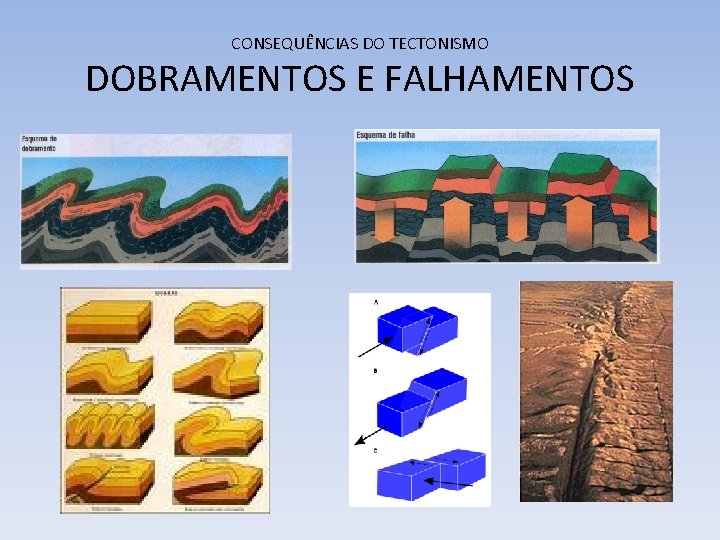 CONSEQUÊNCIAS DO TECTONISMO DOBRAMENTOS E FALHAMENTOS 