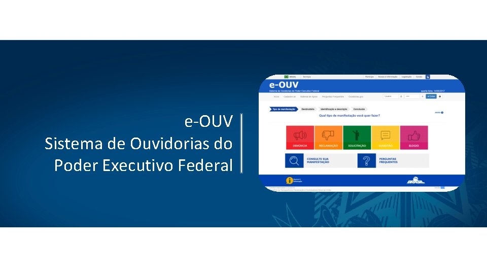 e-OUV Sistema de Ouvidorias do Poder Executivo Federal 