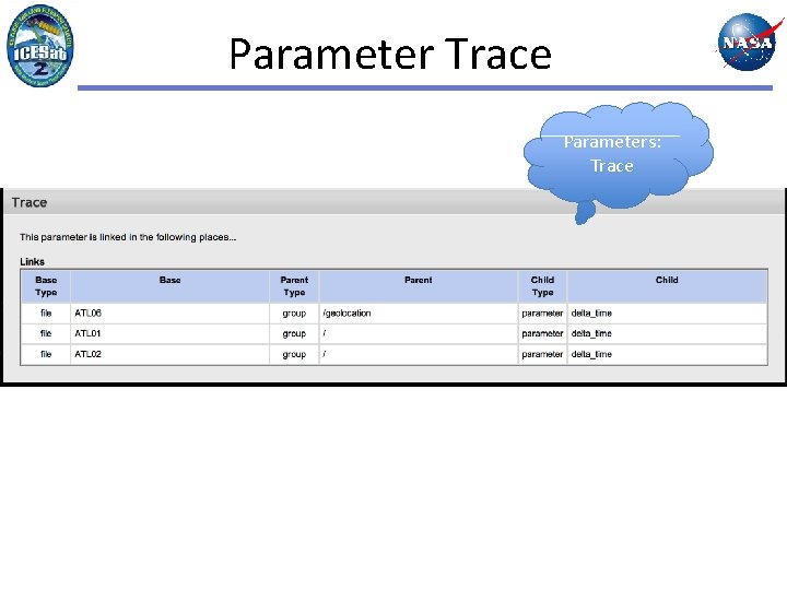 Parameter Trace Parameters: Trace 