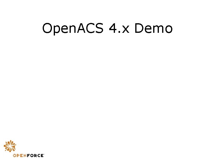 Open. ACS 4. x Demo 