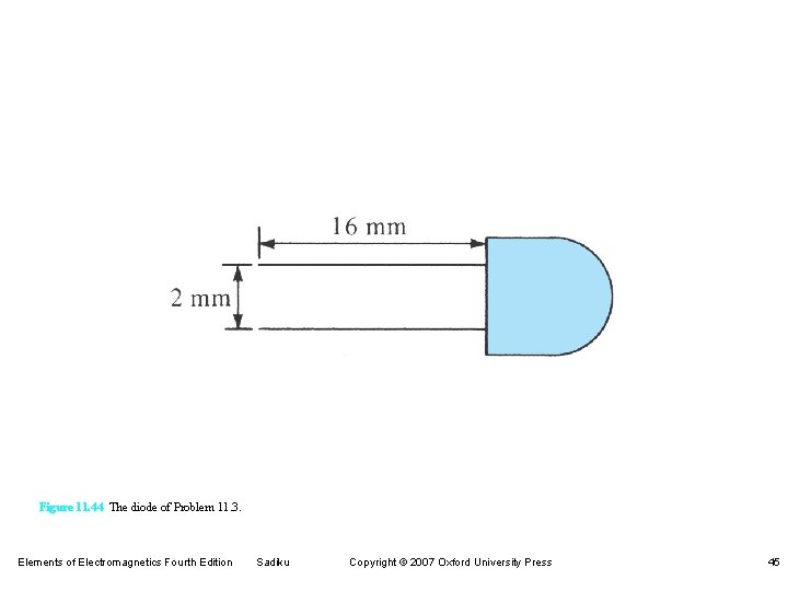 Figure 11. 44 The diode of Problem 11. 3. Elements of Electromagnetics Fourth Edition Figure 11. 44 The diode of Problem 11. 3. Elements of Electromagnetics Fourth Edition