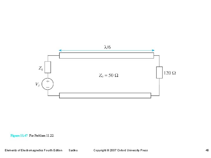 Figure 11. 47 For Problem 11. 22. Elements of Electromagnetics Fourth Edition Sadiku Copyright Figure 11. 47 For Problem 11. 22. Elements of Electromagnetics Fourth Edition Sadiku Copyright