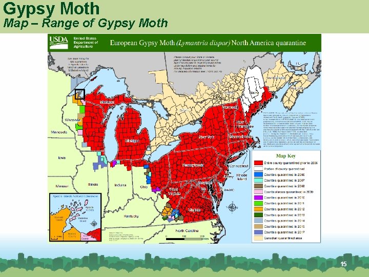Gypsy Moth Map – Range of Gypsy Moth 15 Gypsy Moth Map – Range of Gypsy Moth 15