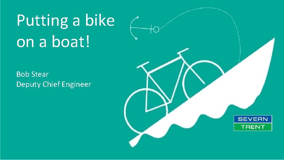 Putting a bike PUTTING A BIKE ON A on a boat! BOAT! BOB STEAR