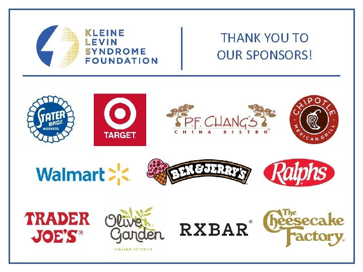 THANK YOU TO OUR SPONSORS! 