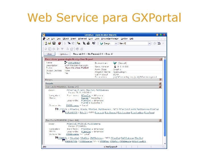 Web Service para GXPortal 