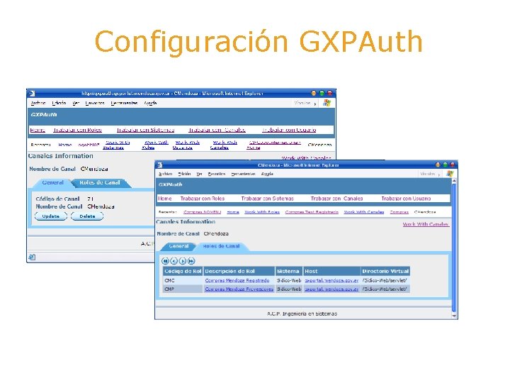 Configuración GXPAuth 