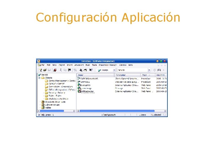 Configuración Aplicación 1 -Importar el Web. Service (url del fronend)/agxpws 001. aspx? wsdl 2