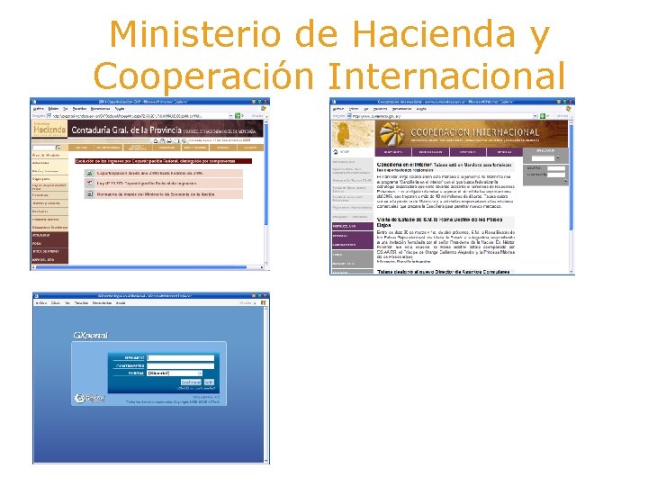 Ministerio de Hacienda y Cooperación Internacional Autentificación de usuarios contra una lista independiente 